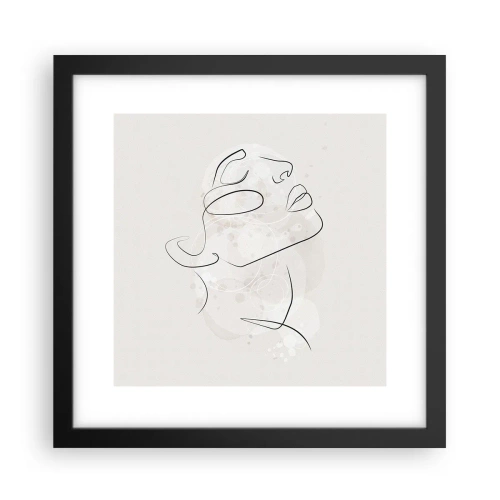 Poster in einem schwarzem Rahmen - Die Umrisse eines Traums - 30x30 cm