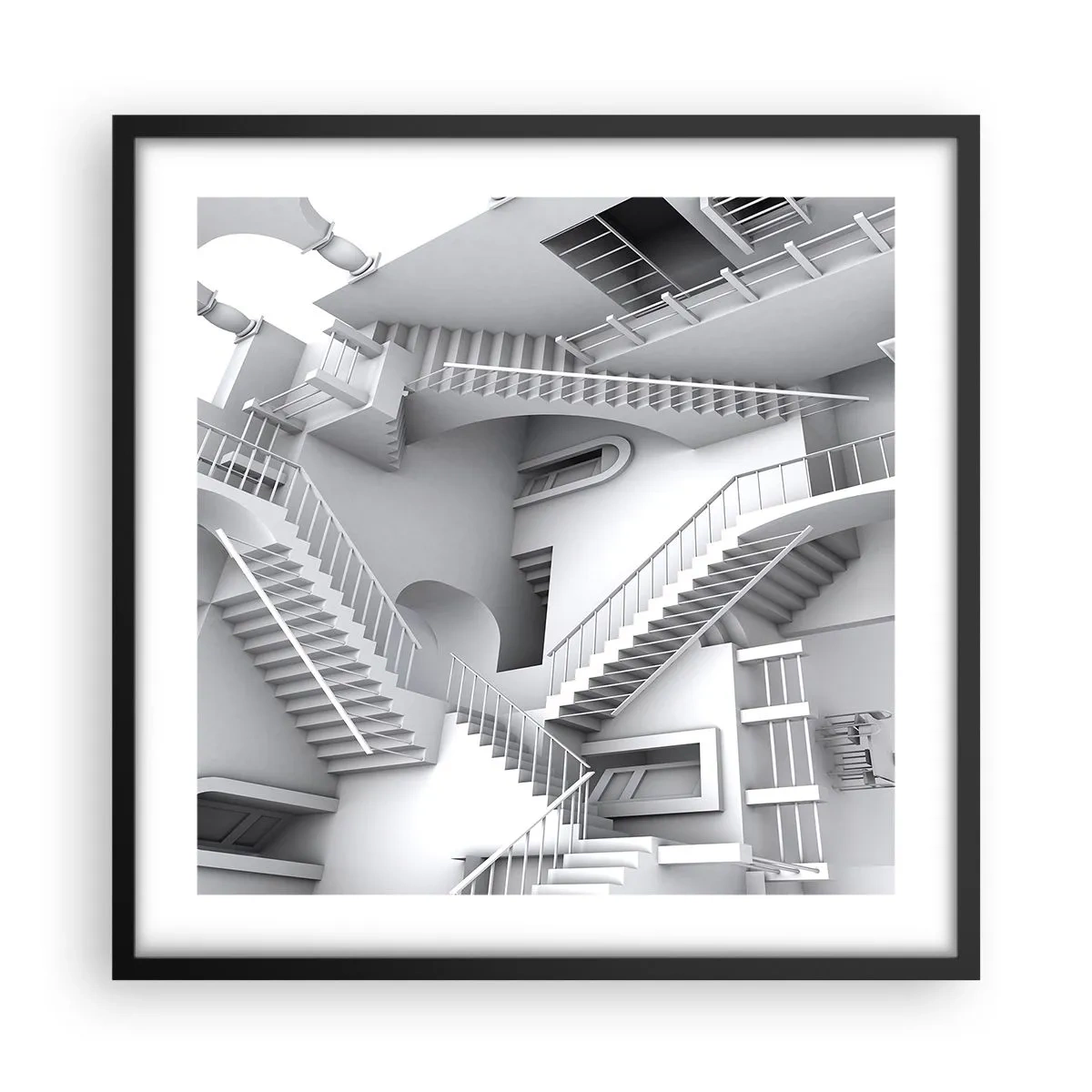 Poster in einem schwarzem Rahmen - Die Paradoxien des Weltraums - 50x50 cm