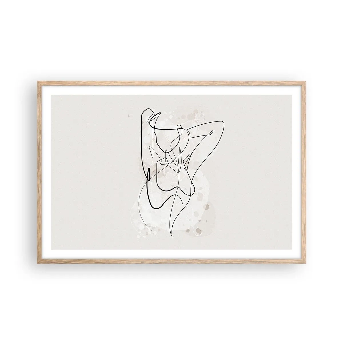 Poster in einem Rahmen aus heller Eiche - Die Kunst der Verführung - 91x61 cm