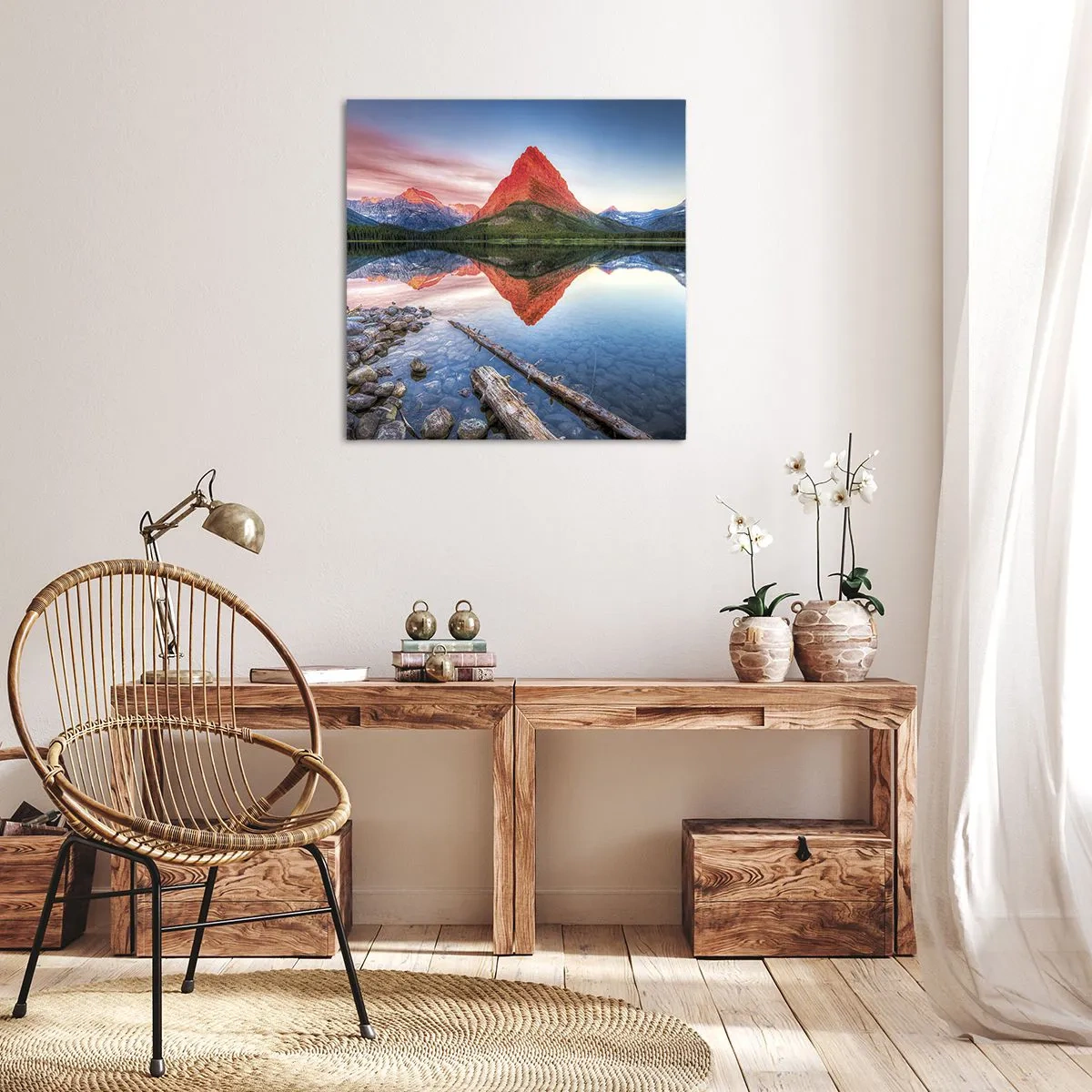 Bild auf Leinwand - Leinwandbild - Hitze und Kälte - 30x30 cm
