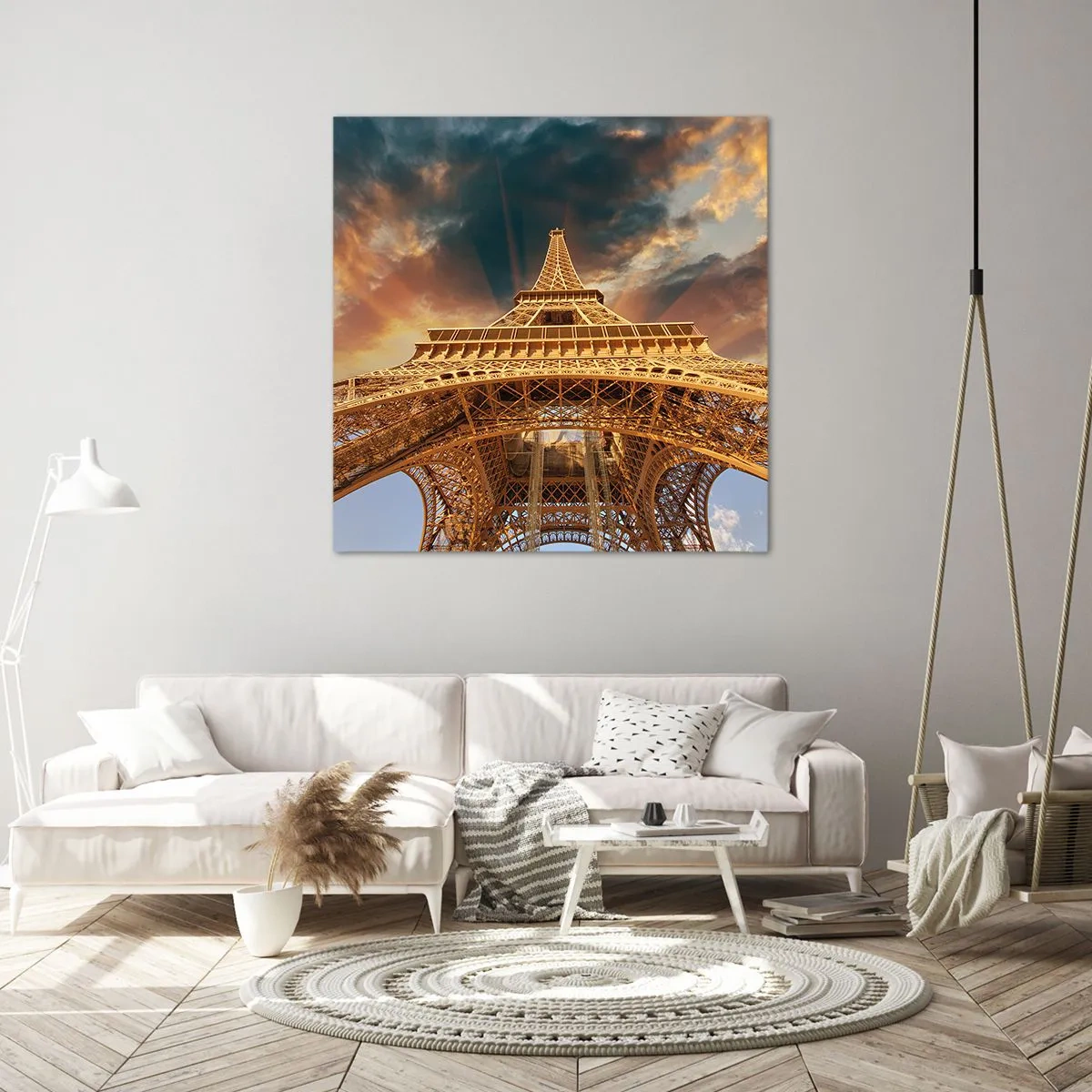 Bild auf Leinwand - Leinwandbild - Wie die Menschheit den Himmel erreichte - 40x40 cm