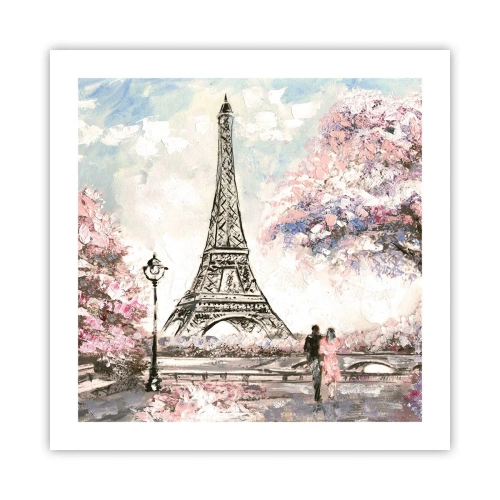 Poster - Aprilspaziergang durch Paris - 50x50 cm