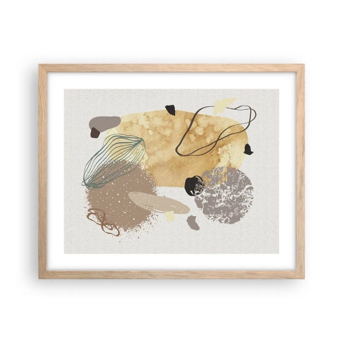 Poster in einem Rahmen aus heller Eiche - Angewandte Plumkologie - 50x40 cm