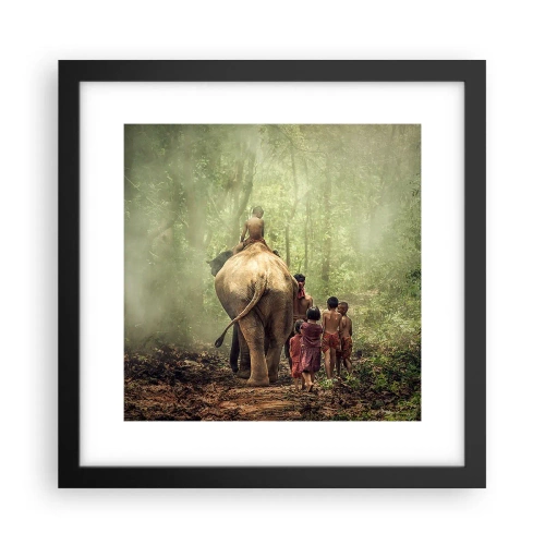 Poster in einem schwarzem Rahmen - Neues Dschungelbuch - 30x30 cm