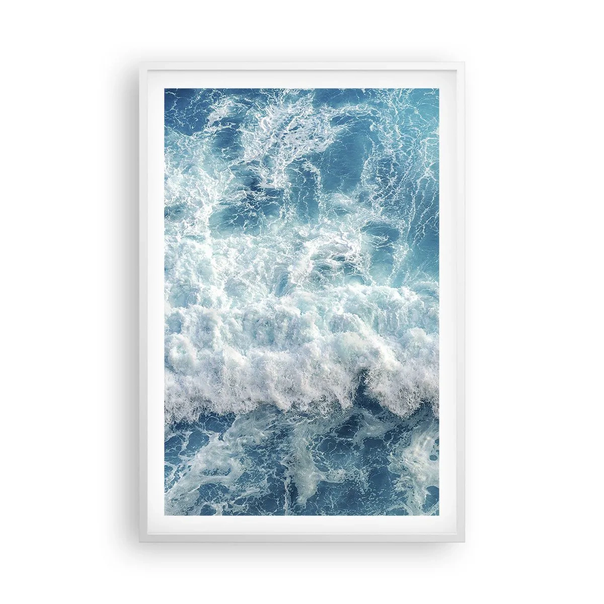 Poster in einem weißen Rahmen - Freudig und springend - 61x91 cm