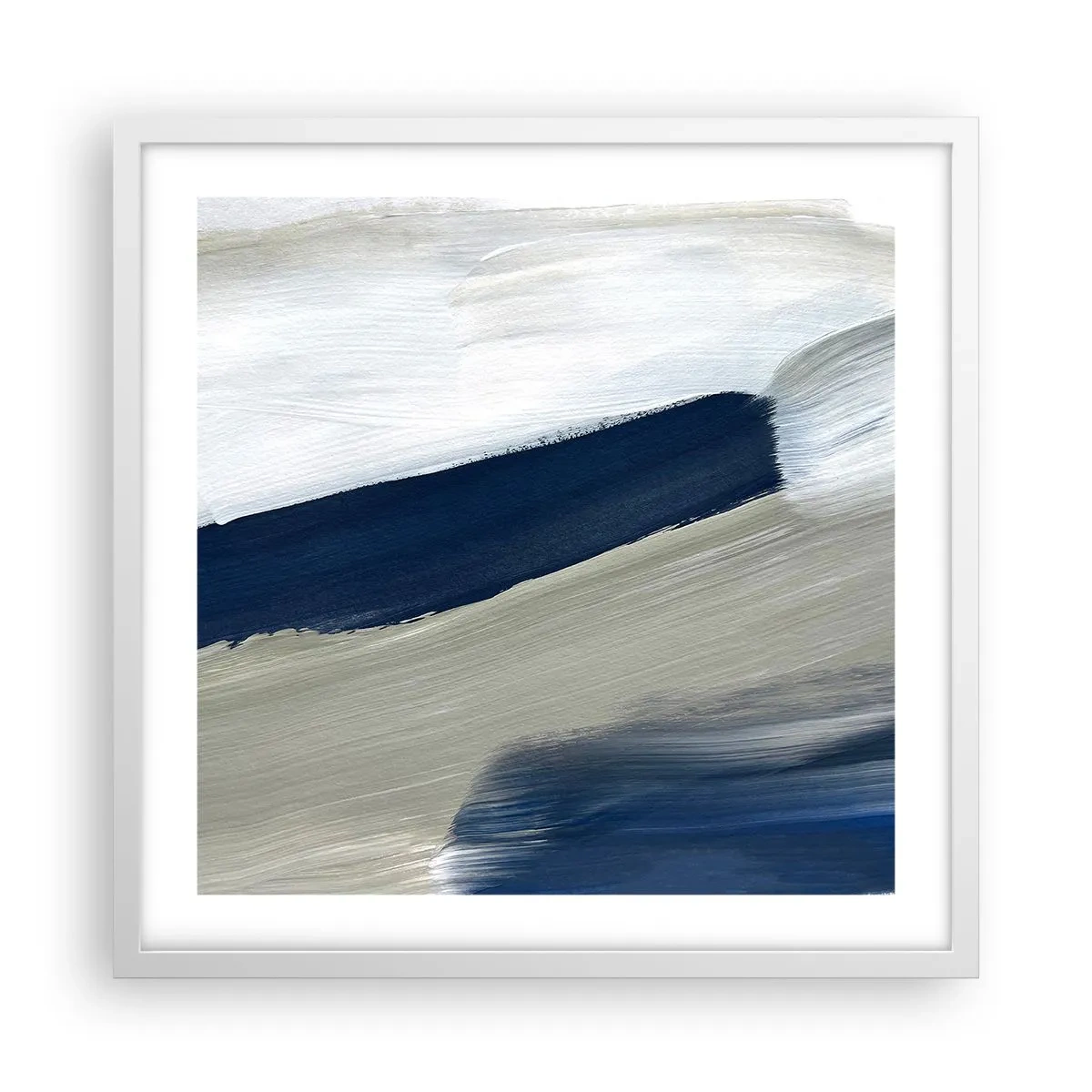 Poster in einem weißen Rahmen - Begegnung mit dem Weißsein - 50x50 cm