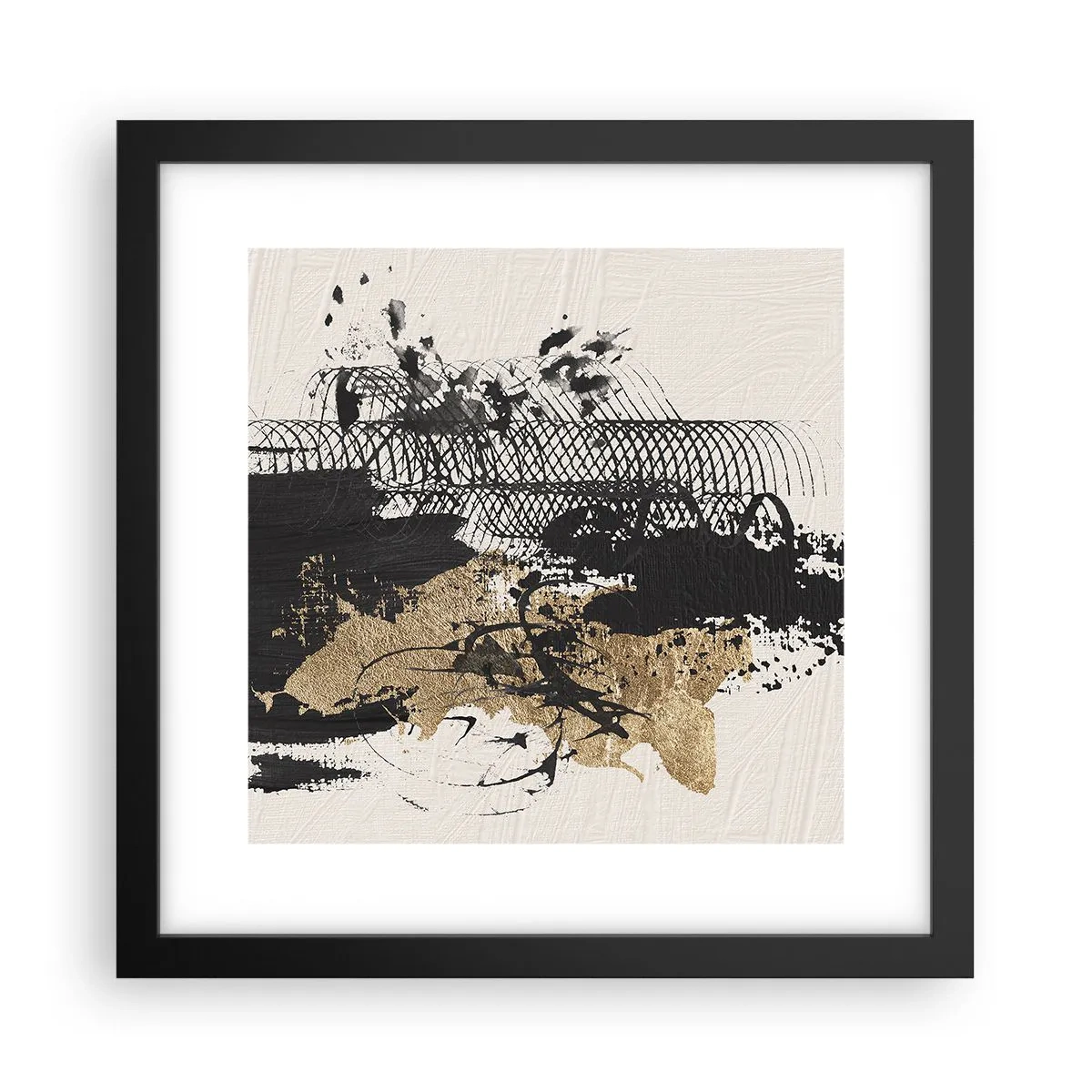 Poster in einem schwarzem Rahmen - Komposition mit Leidenschaft - 30x30 cm