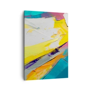 Bild auf Leinwand - Leinwandbild - Eine abstrakte Komposition in intensiven Farben - 50x70cm - Die Anatomie des Lichts - Moderne Wanddekoration für Wohnzimmer und Schlafzimmer ARTTOR