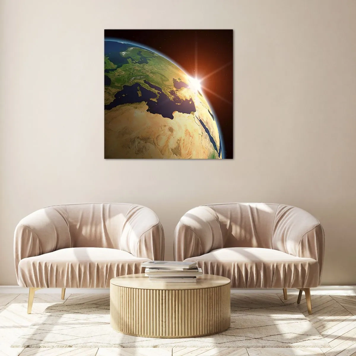 Glasbild - Bild auf glas - Sonnenaufgang - 40x40 cm