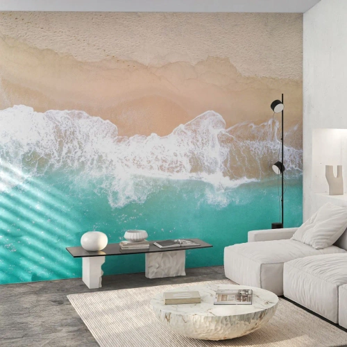 Fototapete Standard Eco - Eine streichelnde Berührung - Landschaft, Meereswelle, Strand - 350x256 cm