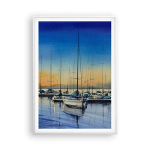 Poster in einem weißen Rahmen - Ende eines guten Tages - 70x100 cm