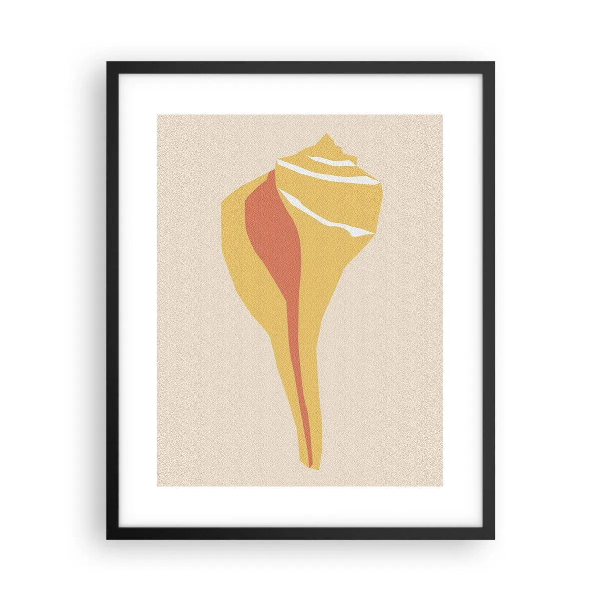 Poster in einem schwarzem Rahmen - Organische Abstraktion – Wachstum - 40x50 cm