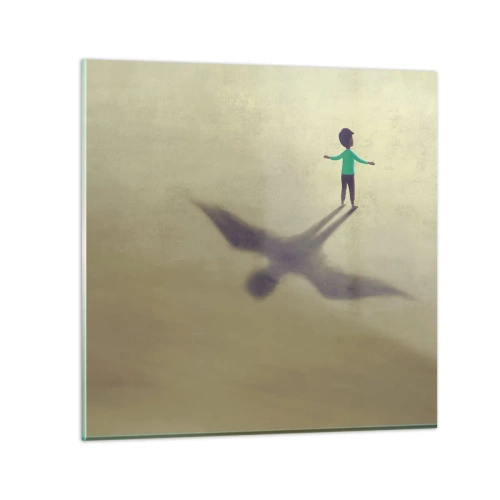 Glasbild - Bild auf glas - Der Held der Zukunft - 40x40 cm