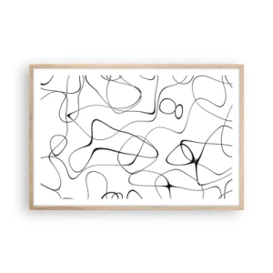 Poster in einem Rahmen aus heller Eiche - Lebenswege, Wechselfälle - 91x61 cm