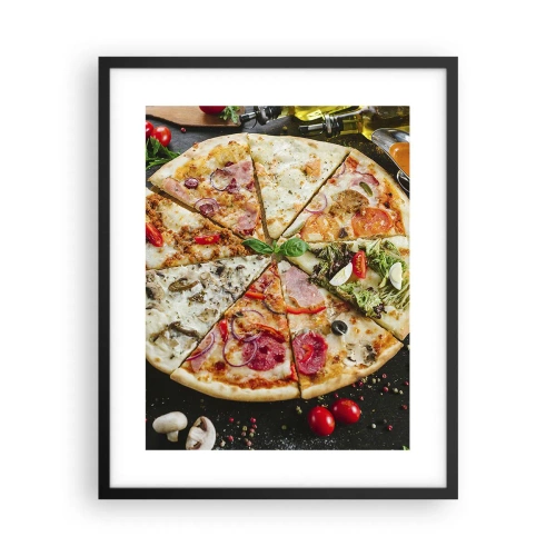 Poster in einem schwarzem Rahmen - Eine Reihe von Geschmacksrichtungen - 40x50 cm
