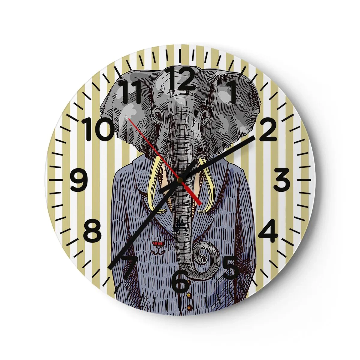 Wanduhr - Glasuhr - Von Natur aus elegant - 40x40 cm