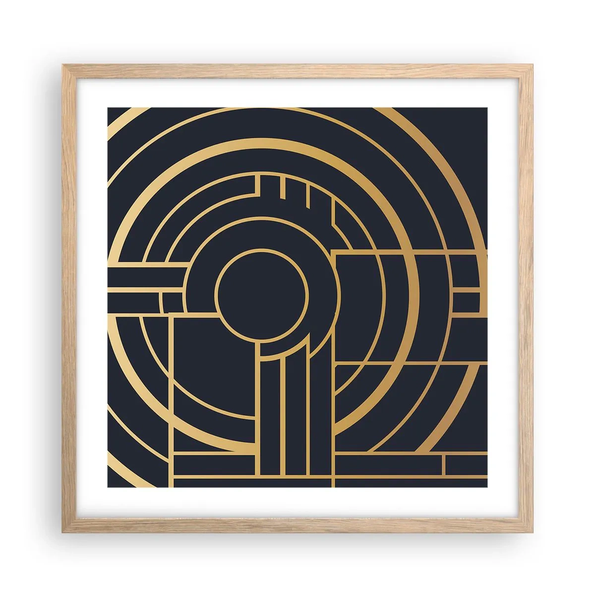 Poster in einem Rahmen aus heller Eiche - Wendungen der Dinge - 50x50 cm