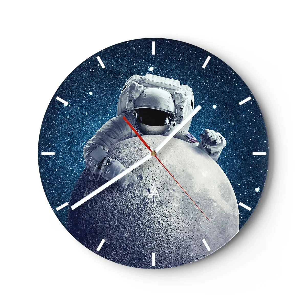 Wanduhr - Glasuhr - Weltraumjoker - 40x40 cm