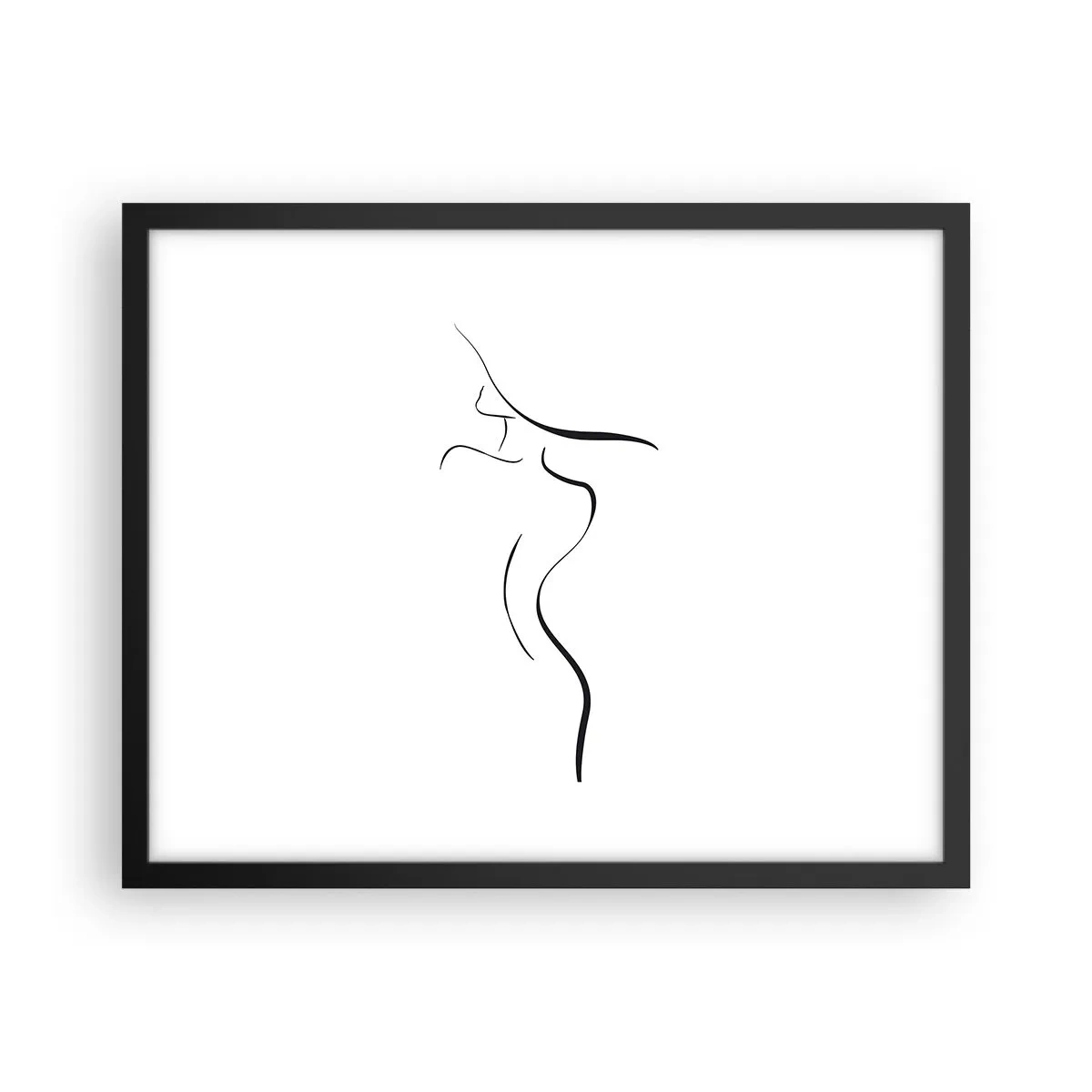 Poster in einem schwarzem Rahmen - Flüchtig wie eine Welle - 50x40 cm