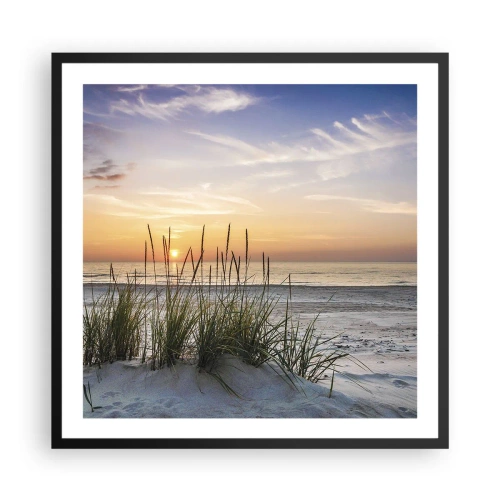 Poster in einem schwarzem Rahmen - Schau, denk, fühl - 60x60 cm