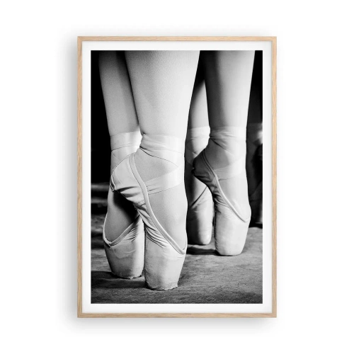 Poster in einem Rahmen aus heller Eiche - Gemeinsam, leicht - 70x100 cm