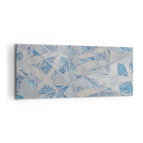 Bild auf Leinwand - Leinwandbild - In einem blaugrauen Labyrinth - 100x40 cm