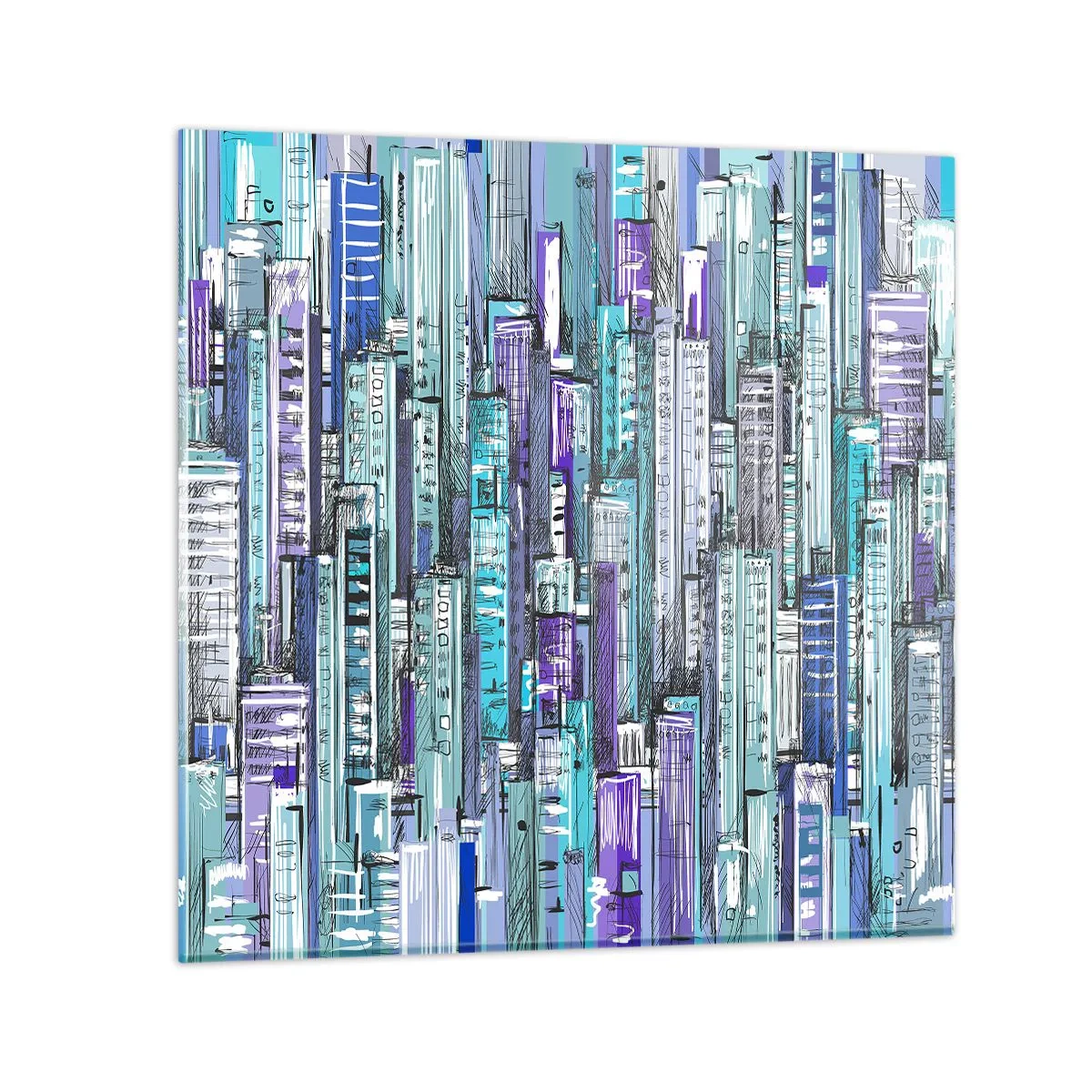Glasbild - Bild auf glas - Bläulich von dem Himmel - 70x70 cm