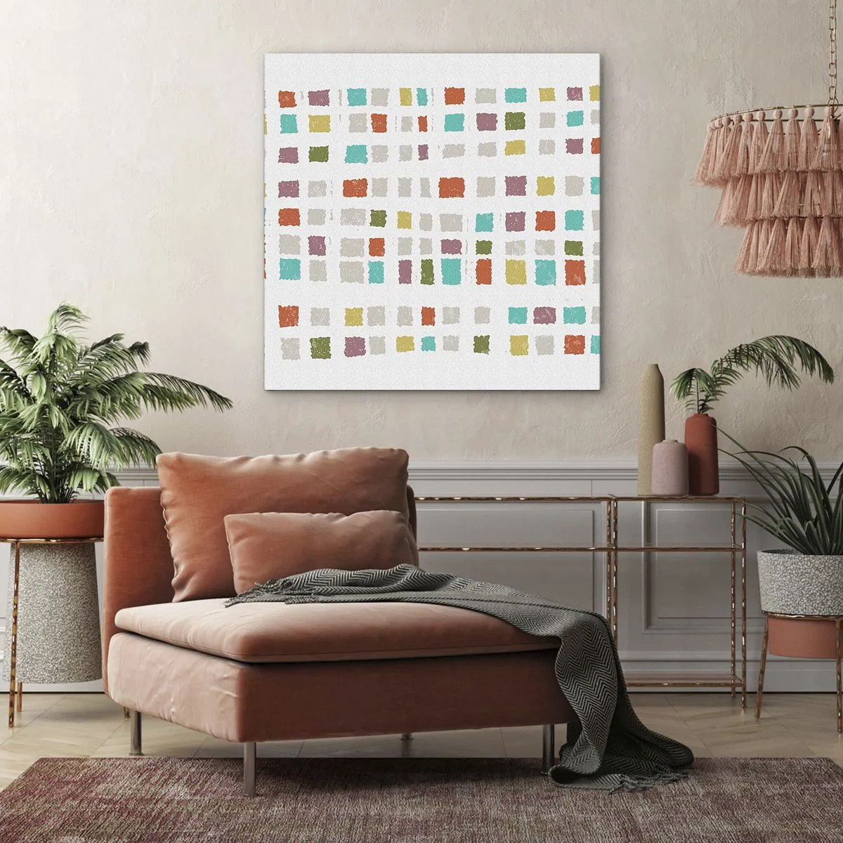 Bild auf Leinwand - Leinwandbild - Unbekanntes Spiel - 60x60 cm