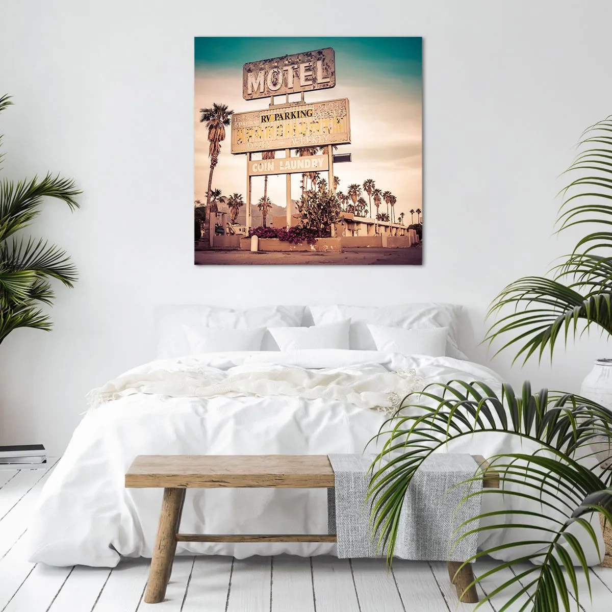 Bild auf Leinwand - Leinwandbild - Hier ist die Zeit stehen geblieben - 70x70 cm