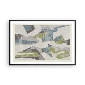 Poster in einem schwarzem Rahmen - Komposition hinter dem Glas - 91x61 cm