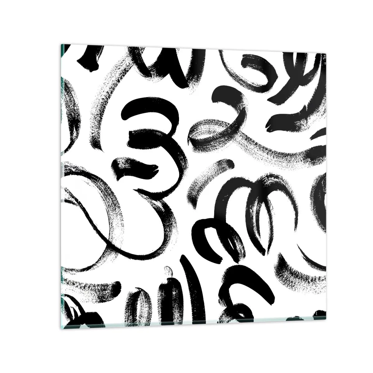 Glasbild - Bild auf glas - Schwarz auf Weiß - 30x30 cm