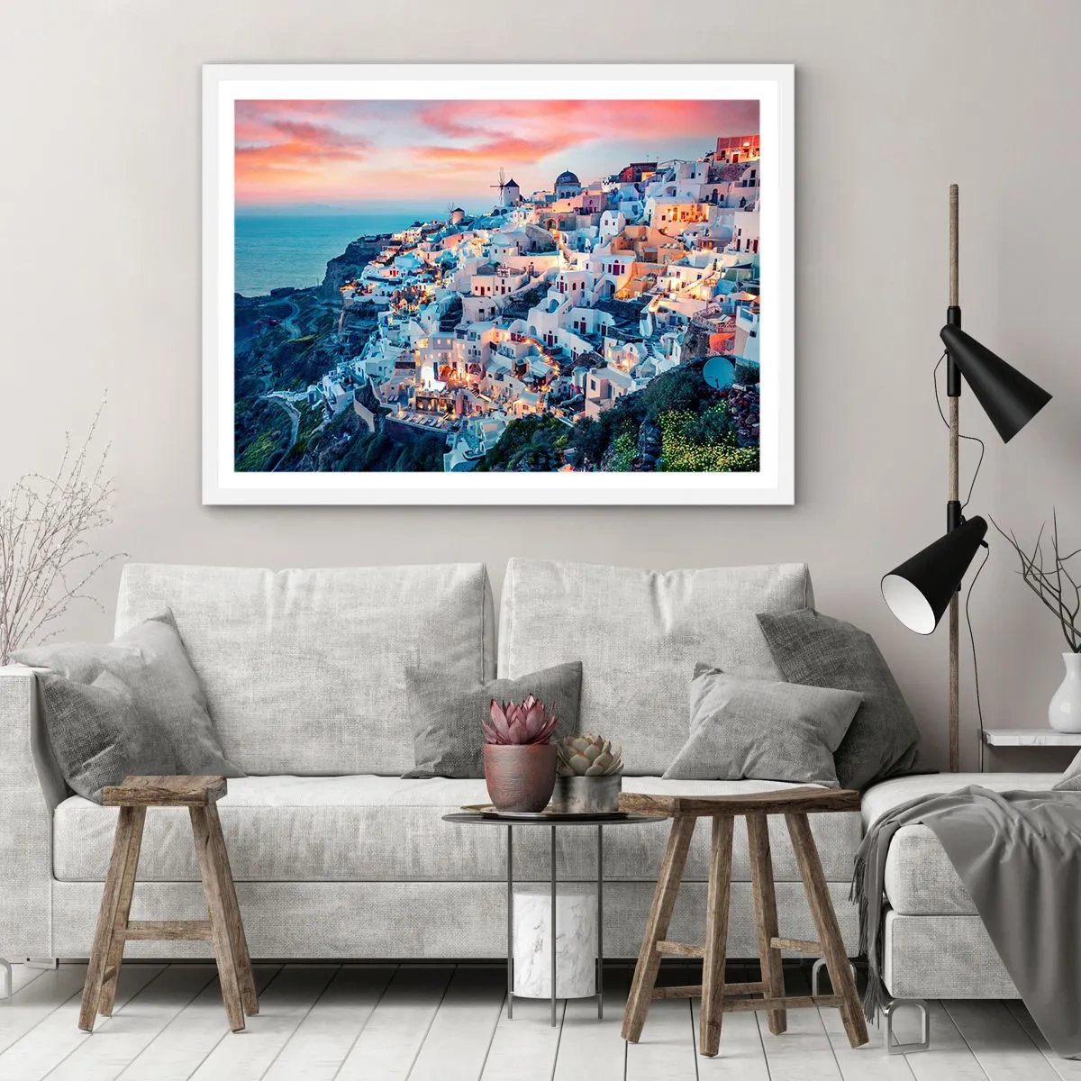 Poster in einem weißen Rahmen - Dein toller griechischer Urlaub - 40x30 cm