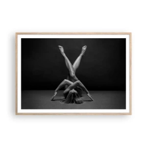 Poster in einem Rahmen aus heller Eiche - Die Geometrie der Nacktheit - 100x70 cm