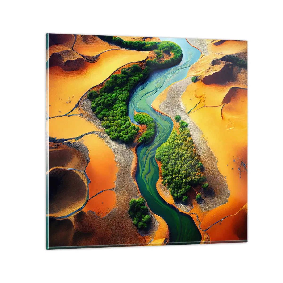 Glasbild - Bild auf glas - Lebensspendender Fluss - 30x30 cm