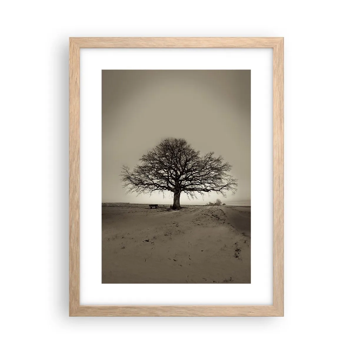 Poster in einem Rahmen aus heller Eiche - Von hier zu Ewigkeit - 30x40 cm