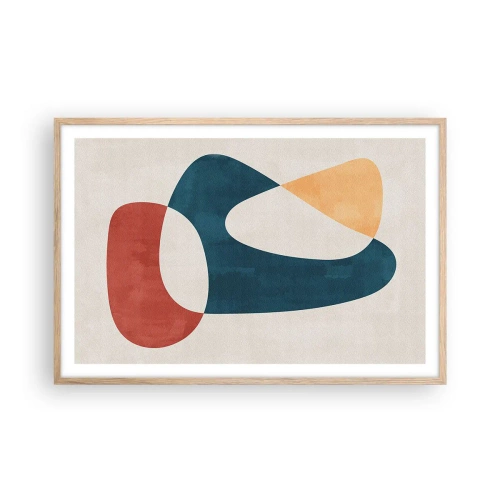 Poster in einem Rahmen aus heller Eiche - Einflüsse und Metamorphosen - 91x61 cm