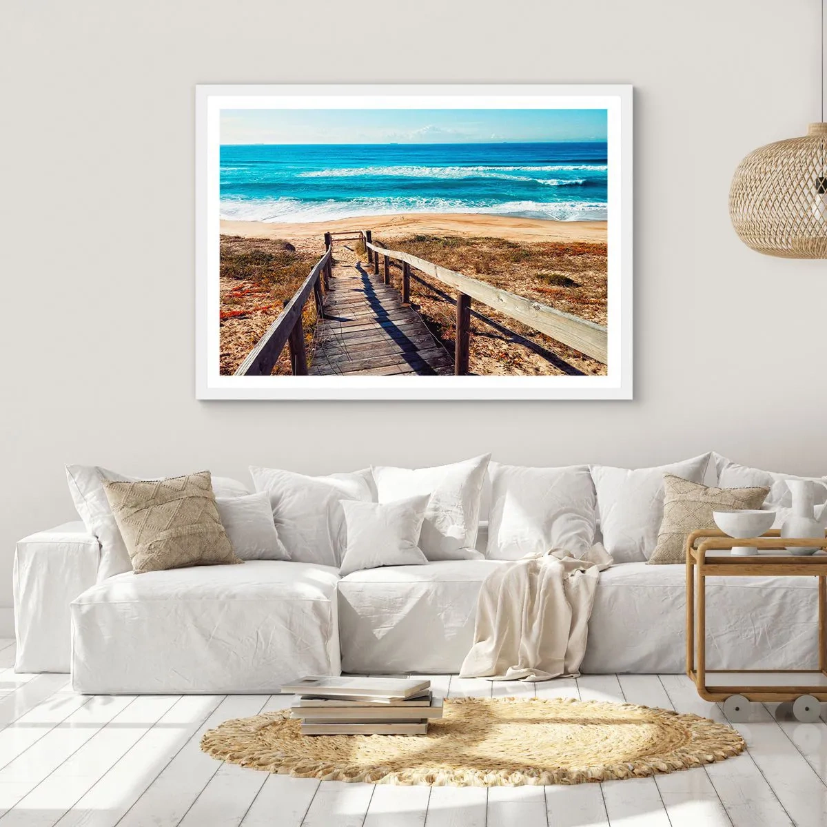 Poster in einem weißen Rahmen - Lauf! - 100x70 cm