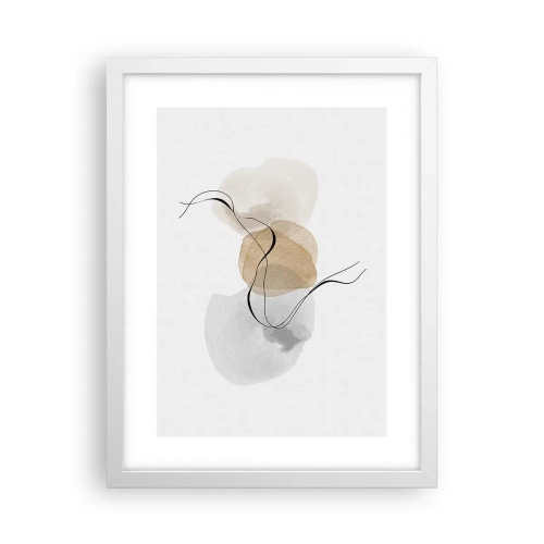 Poster in einem weißen Rahmen - Luftperlen - 30x40 cm