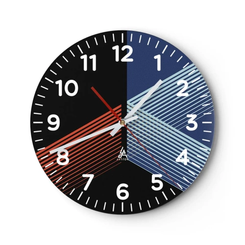 Wanduhr - Glasuhr - Eine einfache Geschichte - 40x40 cm