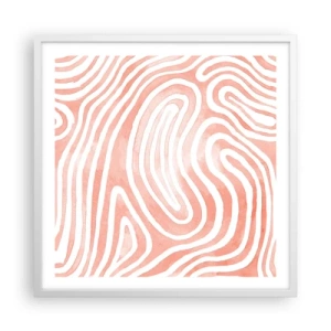 Poster in einem weißen Rahmen - Im Korallenlabyrinth - 60x60 cm