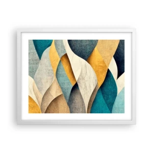 Poster in einem weißen Rahmen - Rhythmus und Welle - 50x40 cm