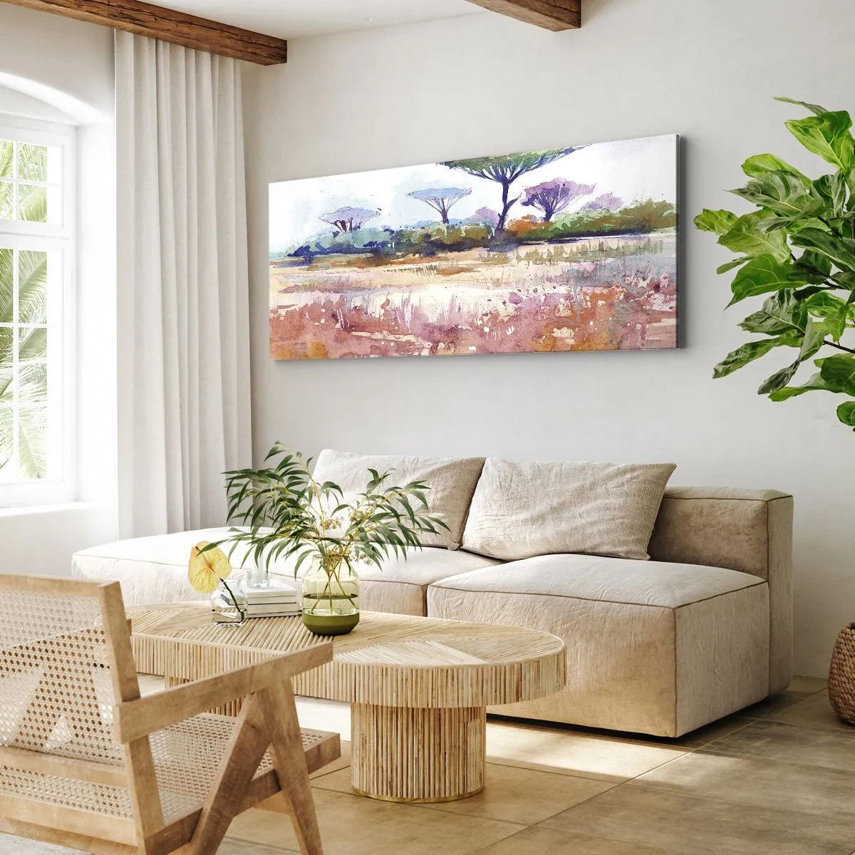 Bild auf Leinwand - Leinwandbild - Savannah-Farben - 90x30 cm