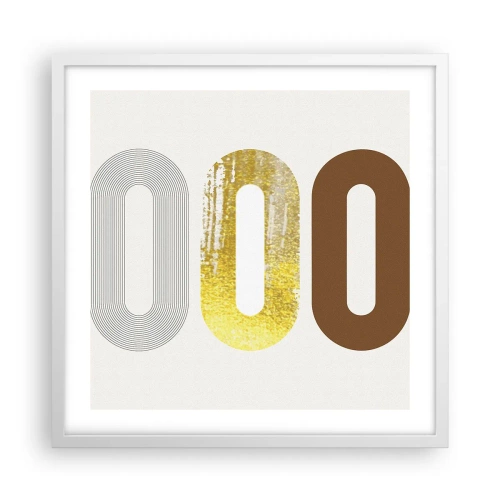 Poster in einem weißen Rahmen - Oooh! - 50x50 cm