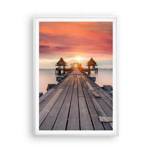 Poster in einem weißen Rahmen - Westen im Osten - 70x100 cm