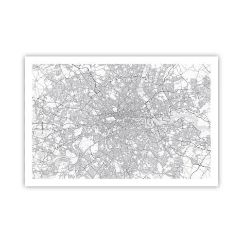 Poster - Karte des Labyrinths von London - 91x61 cm