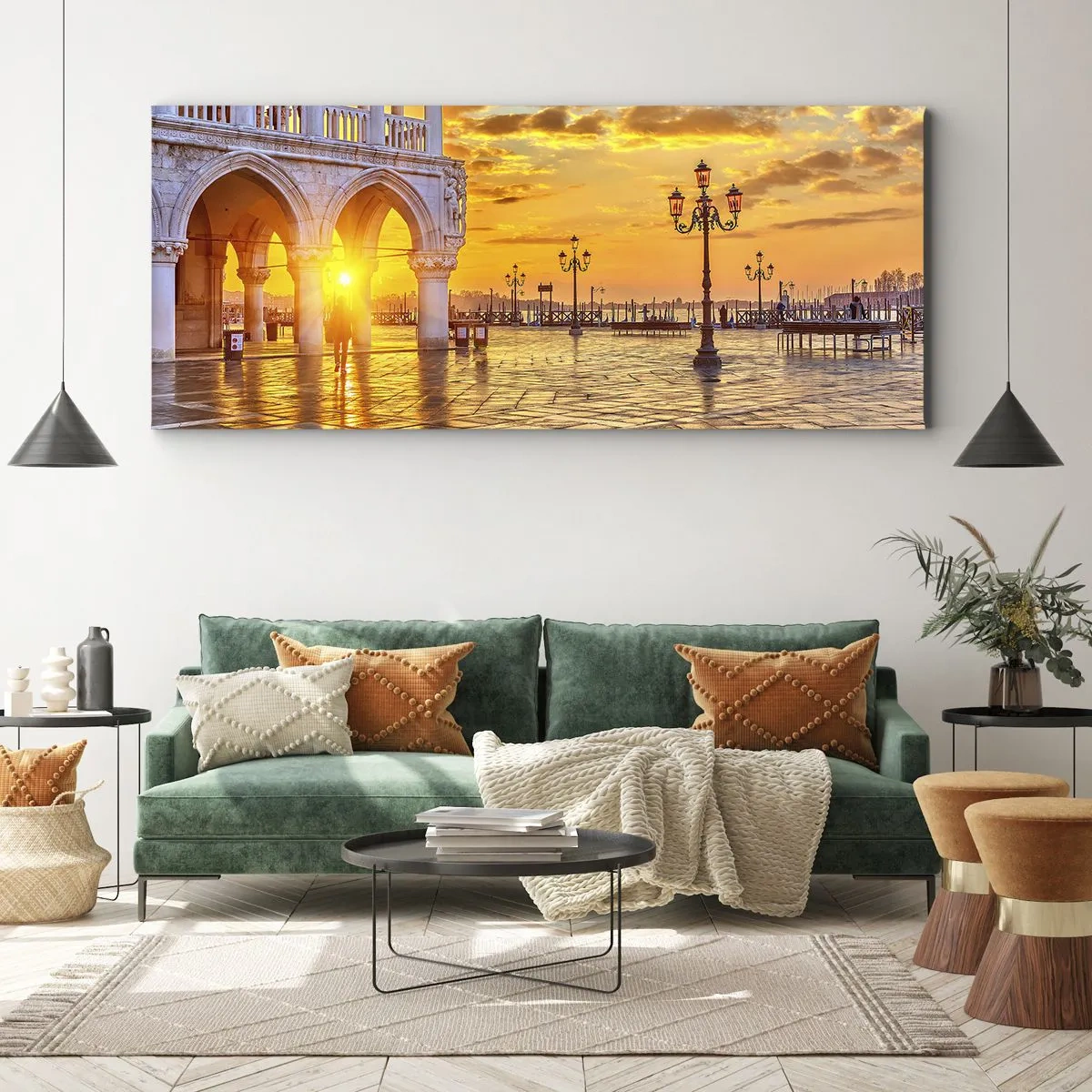 Bild auf Leinwand - Leinwandbild - Wo sind alle? - 100x40 cm