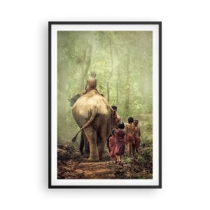 Poster in einem schwarzem Rahmen - Neues Dschungelbuch - 61x91 cm
