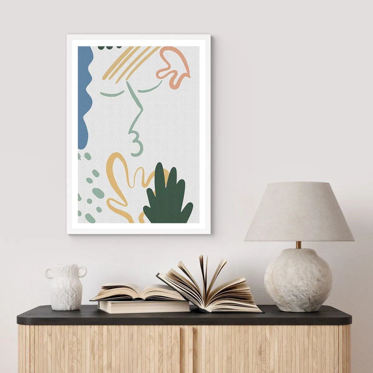 Poster in einem weißen Rahmen - Blumenkuss - 61x91 cm