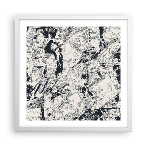 Poster in einem weißen Rahmen - Durchdringung der Gegensätze - 50x50 cm