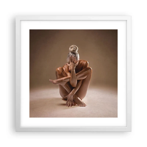 Poster in einem weißen Rahmen - Die Einheit von Körper und Geist - 40x40 cm